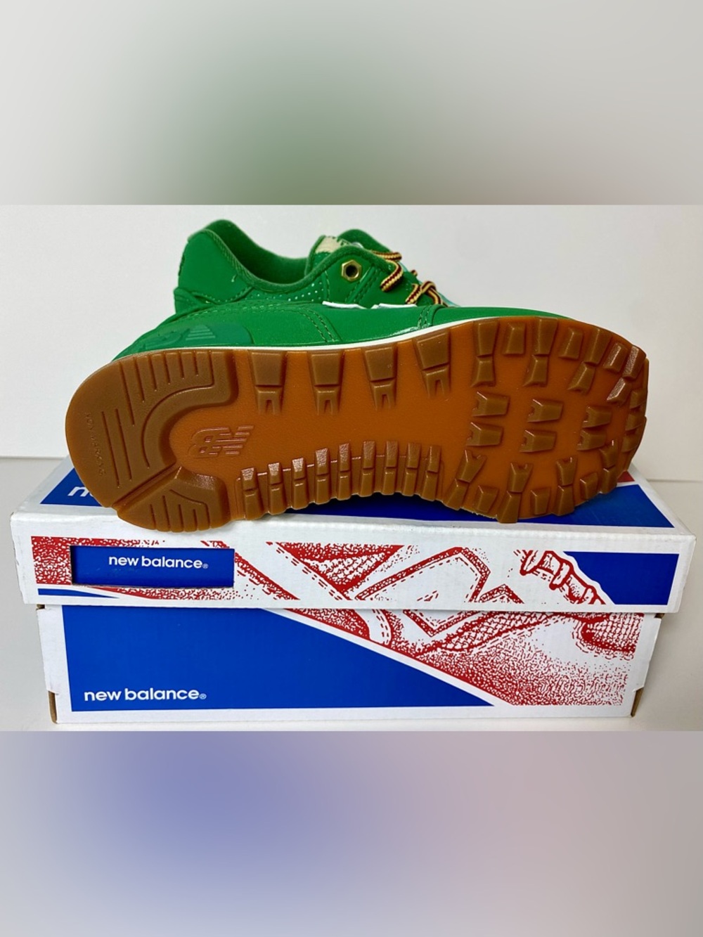 New Balance Kids' Green Athletic Sneakers - Picture 2 of 5